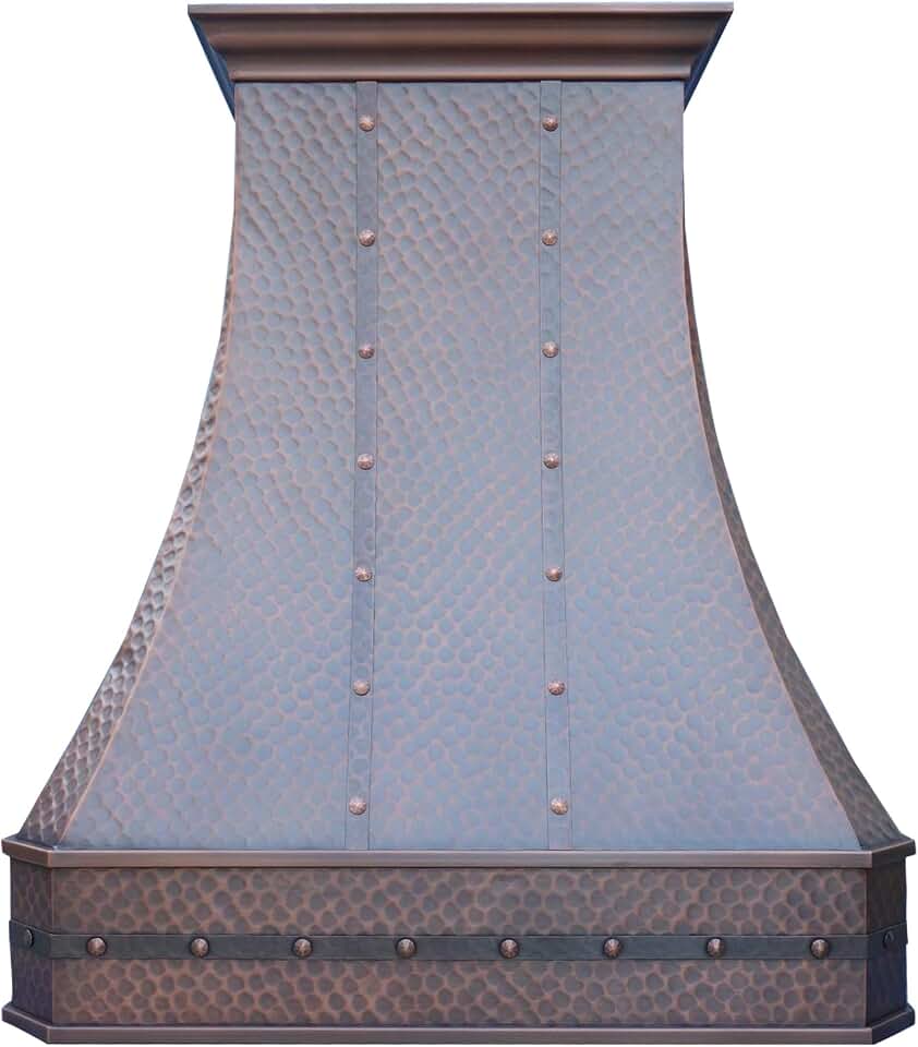 CT Copper Tailor Copper Vent Hood Wall Mount 60'' W,48'' H,VH3TRLM