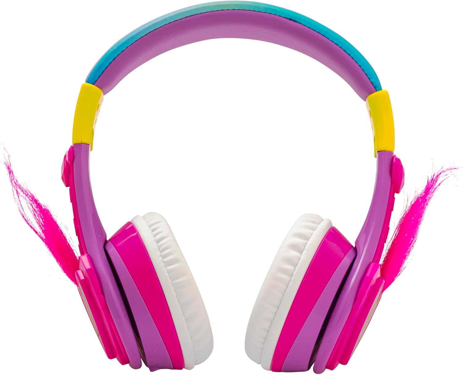 eKids Trolls Band Together Bluetooth Headphones for Kids, Wireless Headphones with Microphone Includes Aux Cord, Volume Reduced Kids Foldable Earphones for School, Home, or Travel