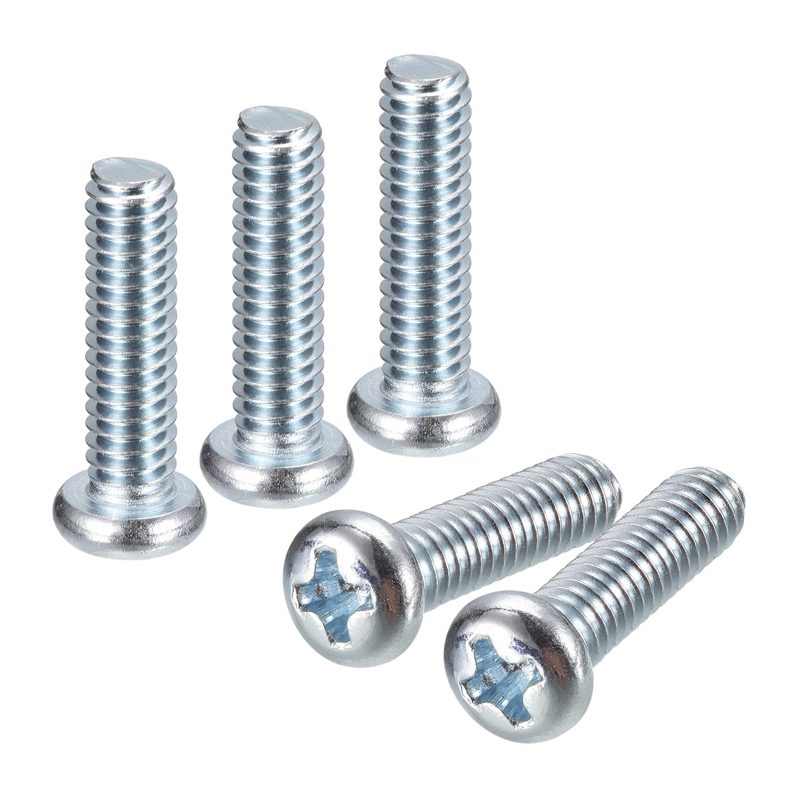 TA-VIGOR #8-32 x 1/4" Phillips Pan Head Machine Screws, 50Pcs Carbon Steel Fully Threaded Cross Head Fastener Bolts, Metric Machine Screws for Electronics, Machinery, Equipment, Repairs