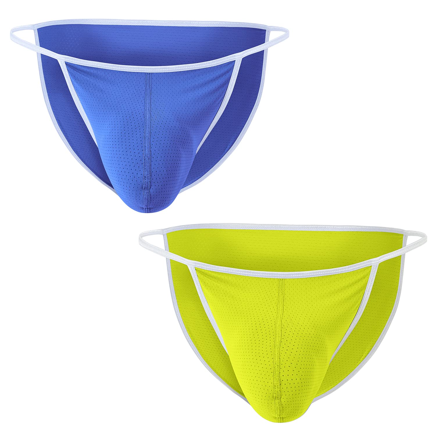BIATWOWR Herren Slips Sexy Herren Unterwäsche Slips mit großer Balltasche Niedriger Bund Unterhosen Männer
