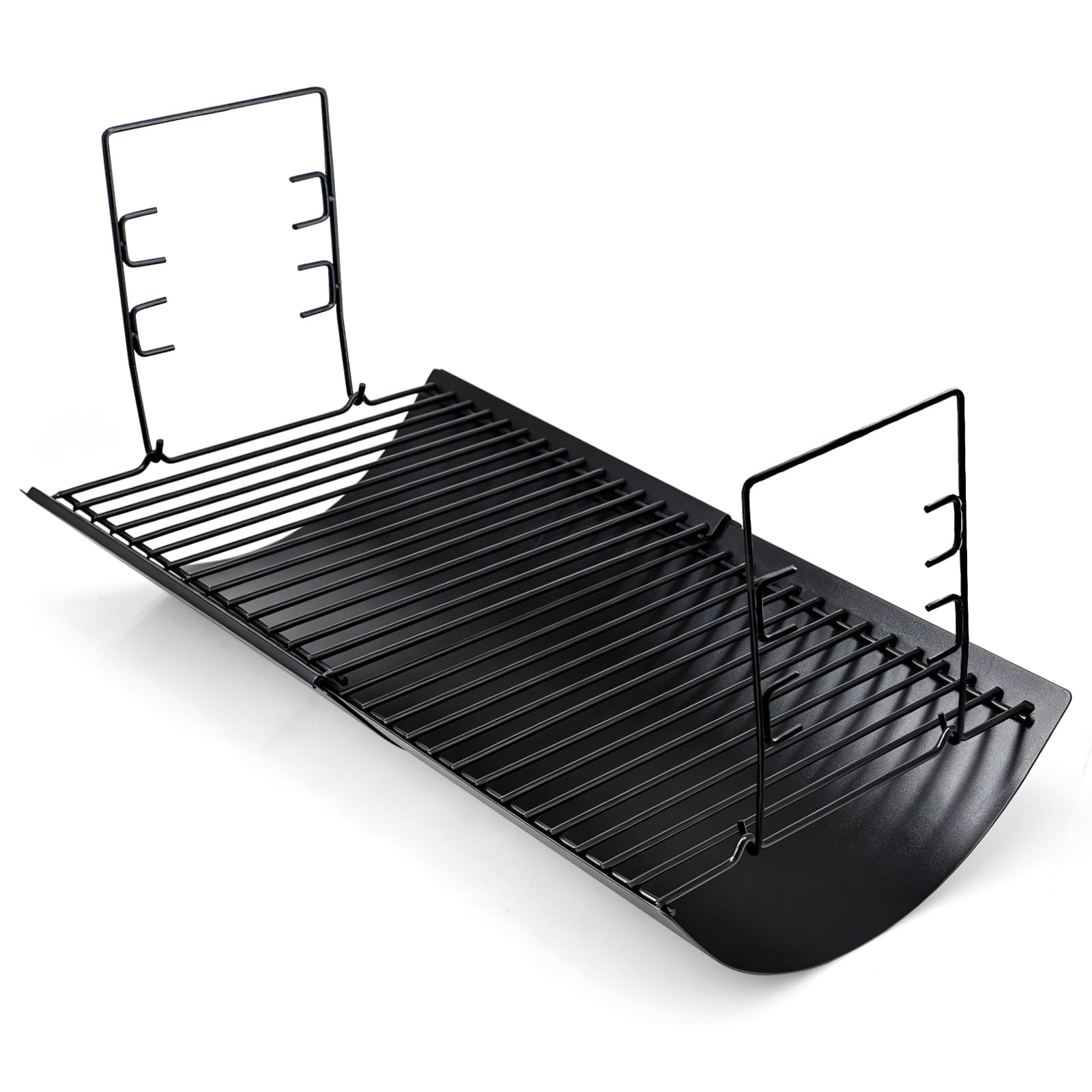 Criditpid 15.75" - 26" Ash Pan Replacement Parts for Char griller 2121 2828 2123 E1224 5050 5650 5072 3001 2823 2929 1224 Charcoal Grill, Adjustable