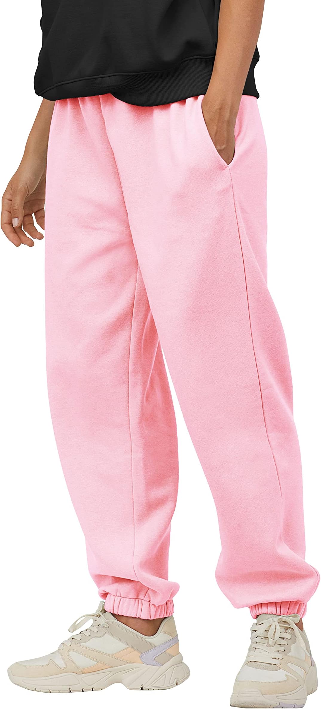 Ma Croix Mens Lightweight Sweatpants with Pockets Elastic Waist Fleece Jogger