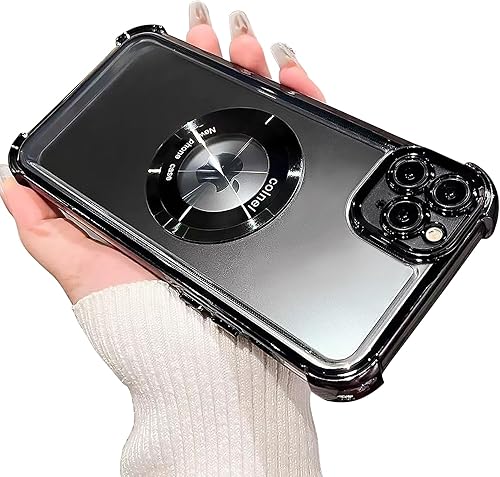 Miniatura 5 de Funda magnética transparente para iPhone 11 Pro Max, protección de lujo brillante en las cuatro esquinas, a prueba de golpes, de grado militar, con