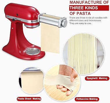 Pasta Maker Attachment Set for KitchenAid Stand Mixers