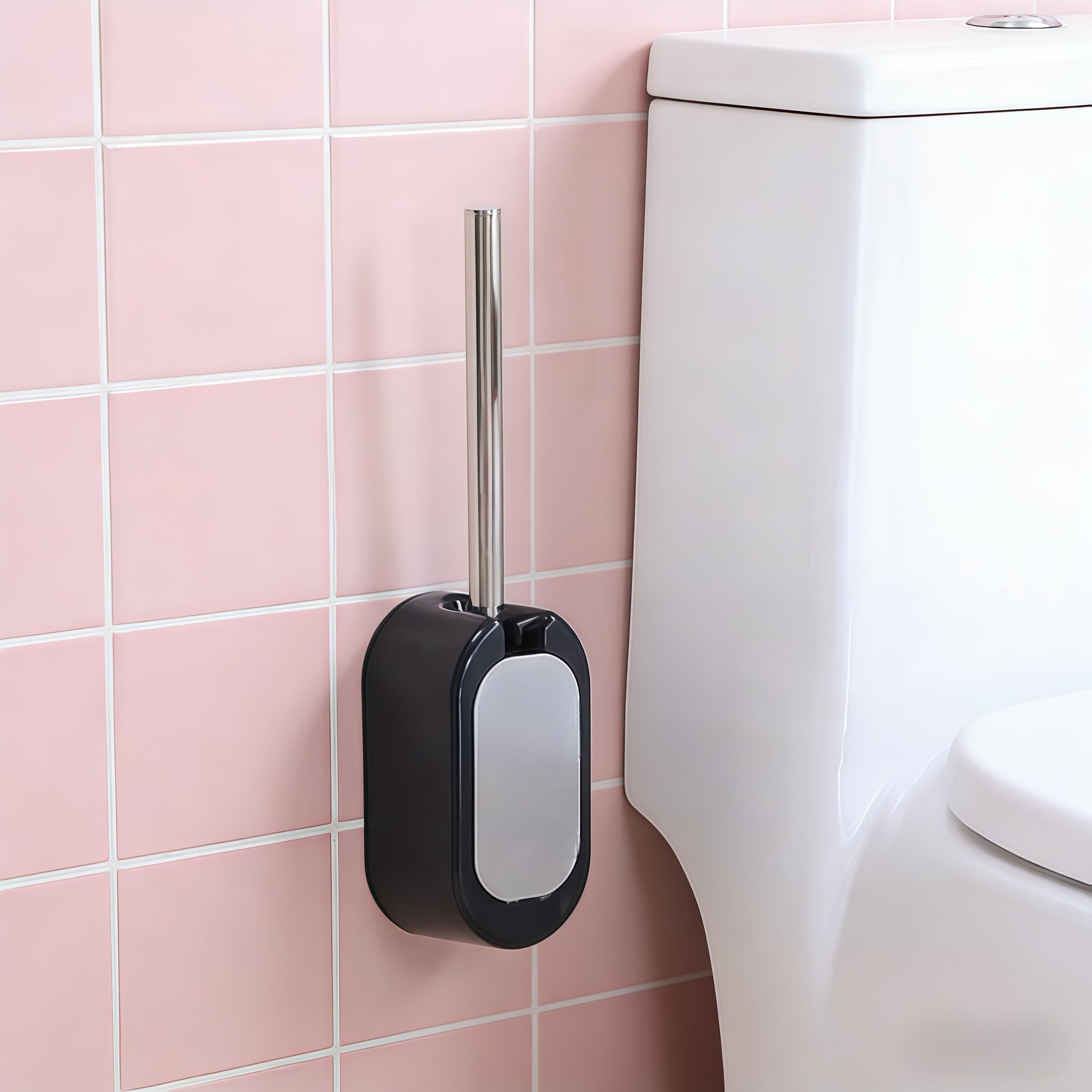 ABS and Stainless Steel Toilet Brush Set