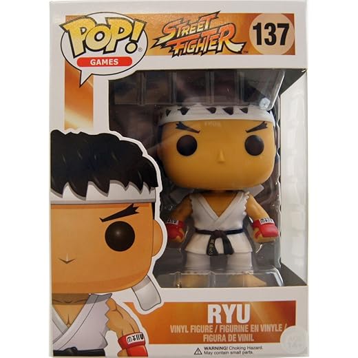 Funko Pop! Street Fighter White Ryu Gamestop Exclusive Vinyl Figure