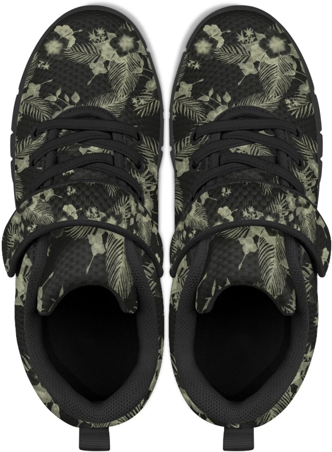 Boho Floral Girls Slip On Sneakers with Hook and Loops Flexible Breathable Sneakers for Kids Girls Reduce Pressure On The Foot Running Shoes Kids Stitch Fashionable Indoor Soccer Shoes - Image 3