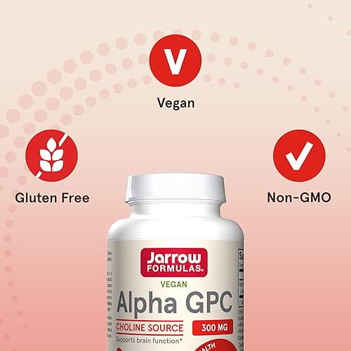 Miniatura 5 de Jarrow Formulas Alpha GPC 300 mg - 60 cápsulas vegetales - Apoya la función cerebral - Hasta 60 porciones