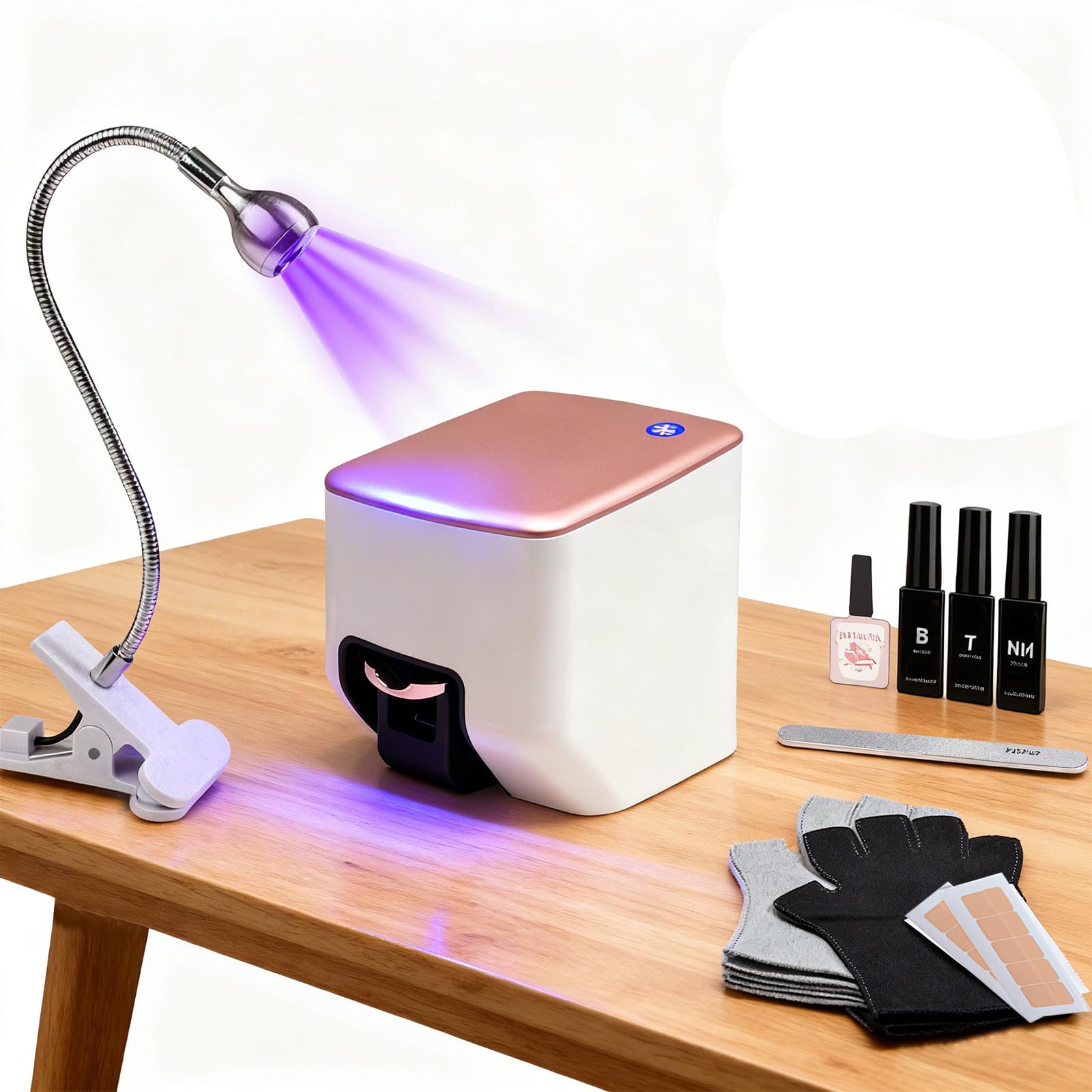 Imprimante à ongles mobile portable, machine de nail art pour bricolage, créez votre propre bibliothèque de design, plus de 1000 designs pré-chargés, avec contrôle par application, imprimez