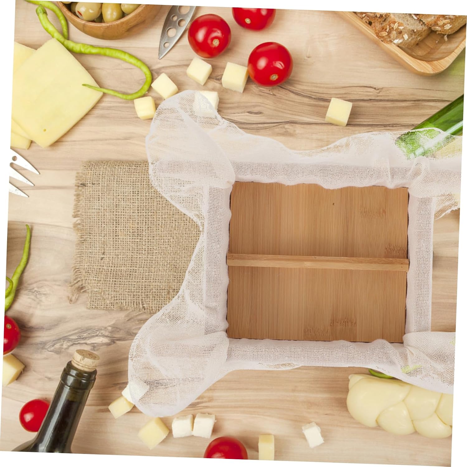 ABOOFAN Tofu Press Mold Wooden Tofu Maker with Lid Easy to Use Convenient Kitchen Tool for Homemade