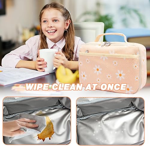 Miniatura 5 de Lonchera para niños y niñas, lonchera aislada, reutilizable, refrigerante, para niños pequeños, escuela, guardería, picnic (pelota de fútbol con