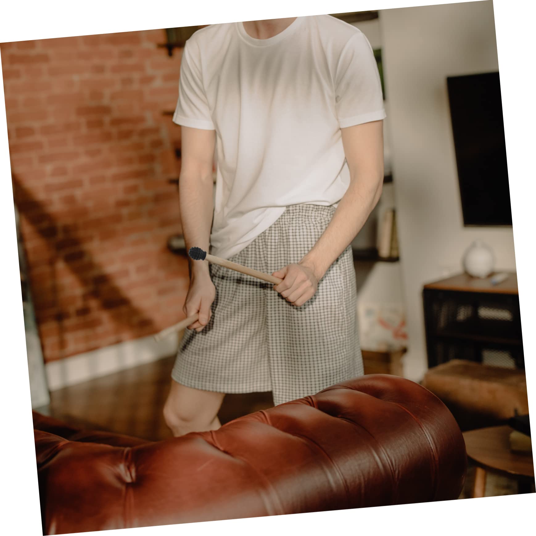 SHOWERORO 4Pcs Silicone Drumstick Protectors Mute Tips for Quiet Practice Coverage Durable Covers for Drummers for Performance and Practice Sessions