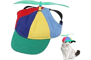 Rainbow Helicopter Top Hat, Dog Propeller Hat