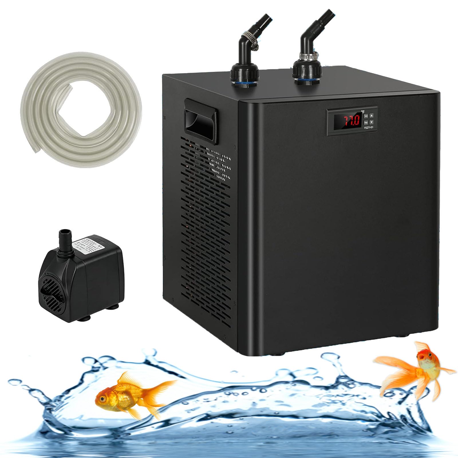 YXYLJOZ Quiet Aquarium Water Chiller 1/10 HP, 1/3 HP, 1/2 HP for 160L/300L/500L Fish Tanks & Ice Baths - Efficient Cooling for Aquatic Life,300L
