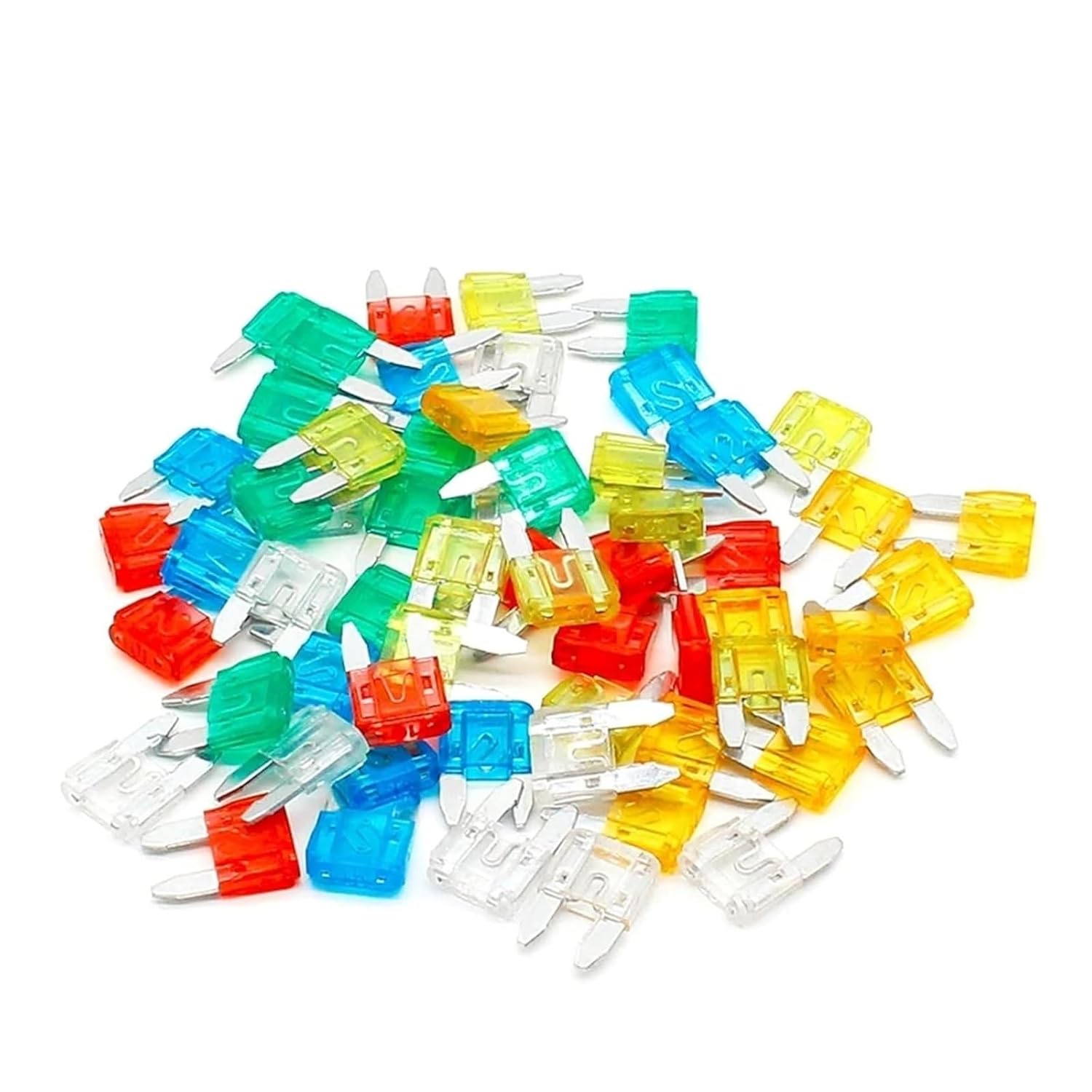 60Pcs Auto Car Truck ATC Fuse 5A 10A 15A 20A 25 30A AMP Mini Blade Mixed Set Kit