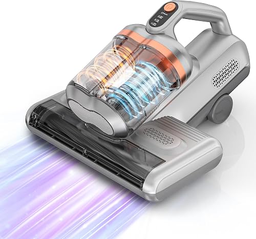 Fey Aspirateur anti-acariens pour matelas 16 KPA puissant avec lumière UV-C, cap