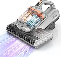 ENCHE Aspirador De Pó Para Cama, 18 Kpa, 5 Em 1, Colchão Com Luz Uv-C 273 Nm E Tecnologia Aquecimento Ultrassônico Alta Potência, Coletor Rotação Rolo Escova Dupla, Limpador Profundo 500 W, Filtrage