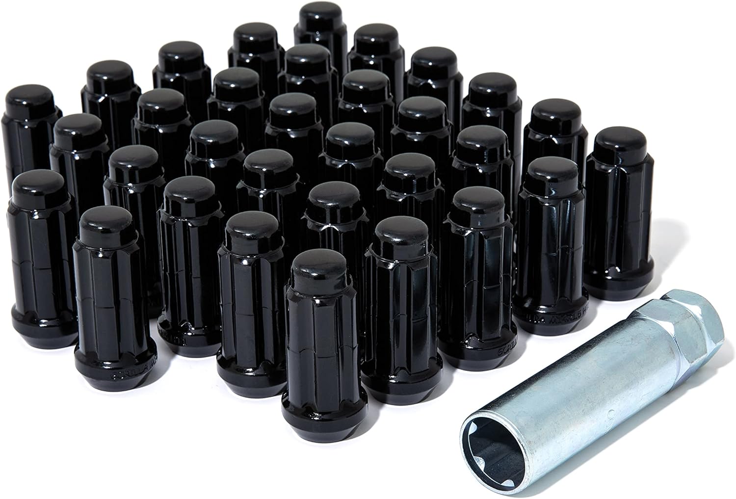 Gorilla Automotive K8TS-14150BGR 8Lug 14-1.50 Spline WIK TRK Blk Gor
