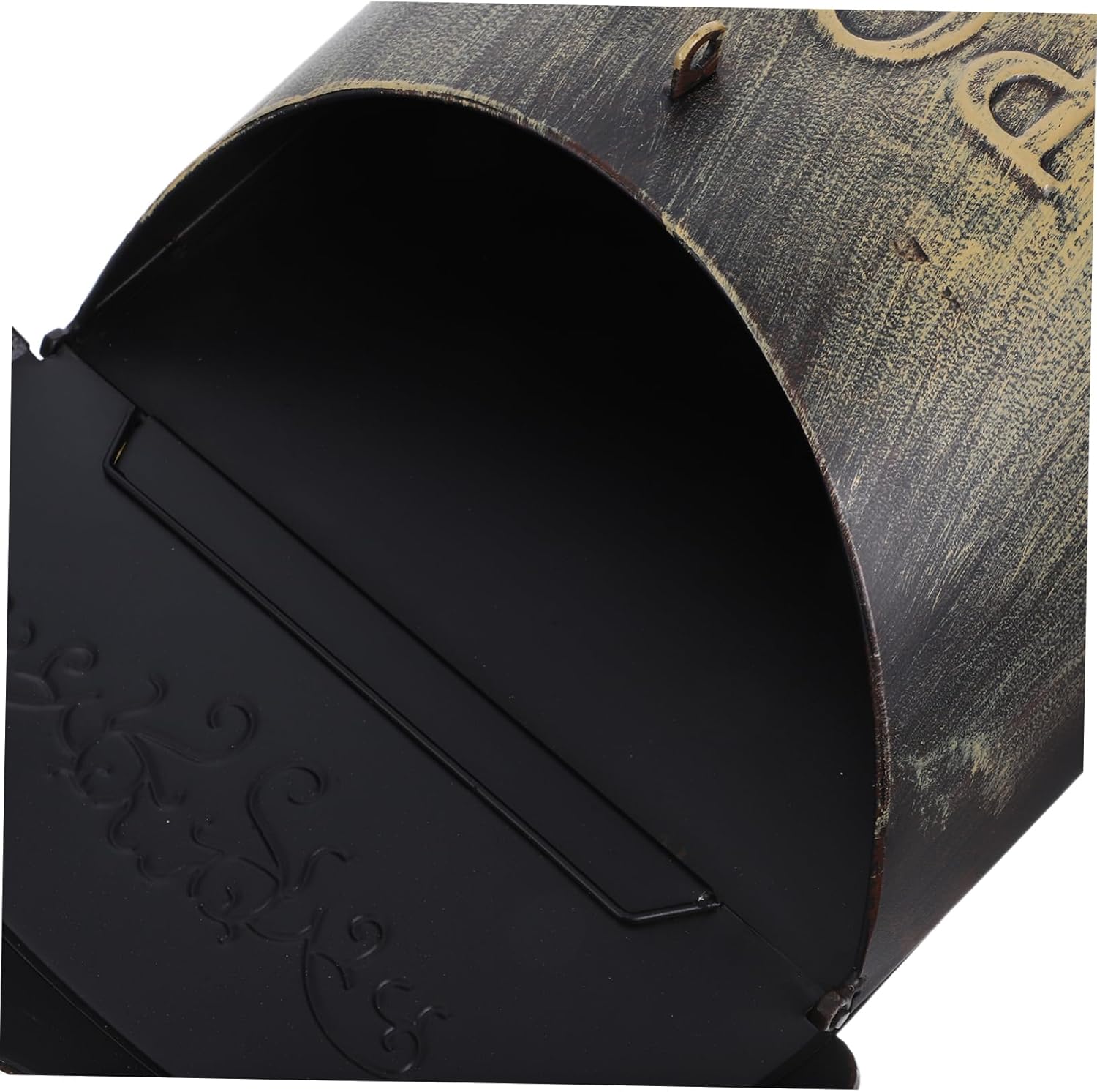 jojofuny Vintage Iron Post Box Wall Mount Mailbox Hanging Mail Organizer with Proper Capacity for Letters Newspapers and Documents Retro Style Wall Decoration for Home and Outdoor Use