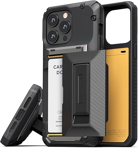 Miniatura 22 de VRS DESIGN Damda Glide - Funda híbrida para iPhone 13 Pro, ranura para tarjetas con soporte, funda funcional resistente compatible con iPhone 13 Pro