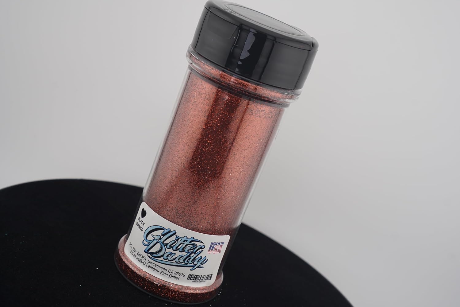 3.5 oz Jack-O Lantern- Dark Orange Fine Glitter