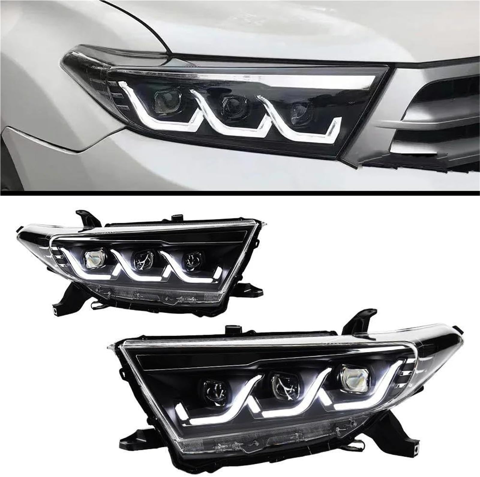 Rynzo Energiesparende Autolampen Für Toyota für highlander für kluger 2012-2014 2 für stücke Auto Lichter