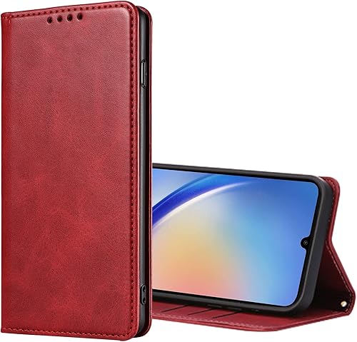 Miniatura 1 de Keihok Funda de cuero diseñada para Samsung Galaxy A34 5G, funda tipo cartera para Samsung Galaxy A34 5G con ranuras para tarjetas y soporte