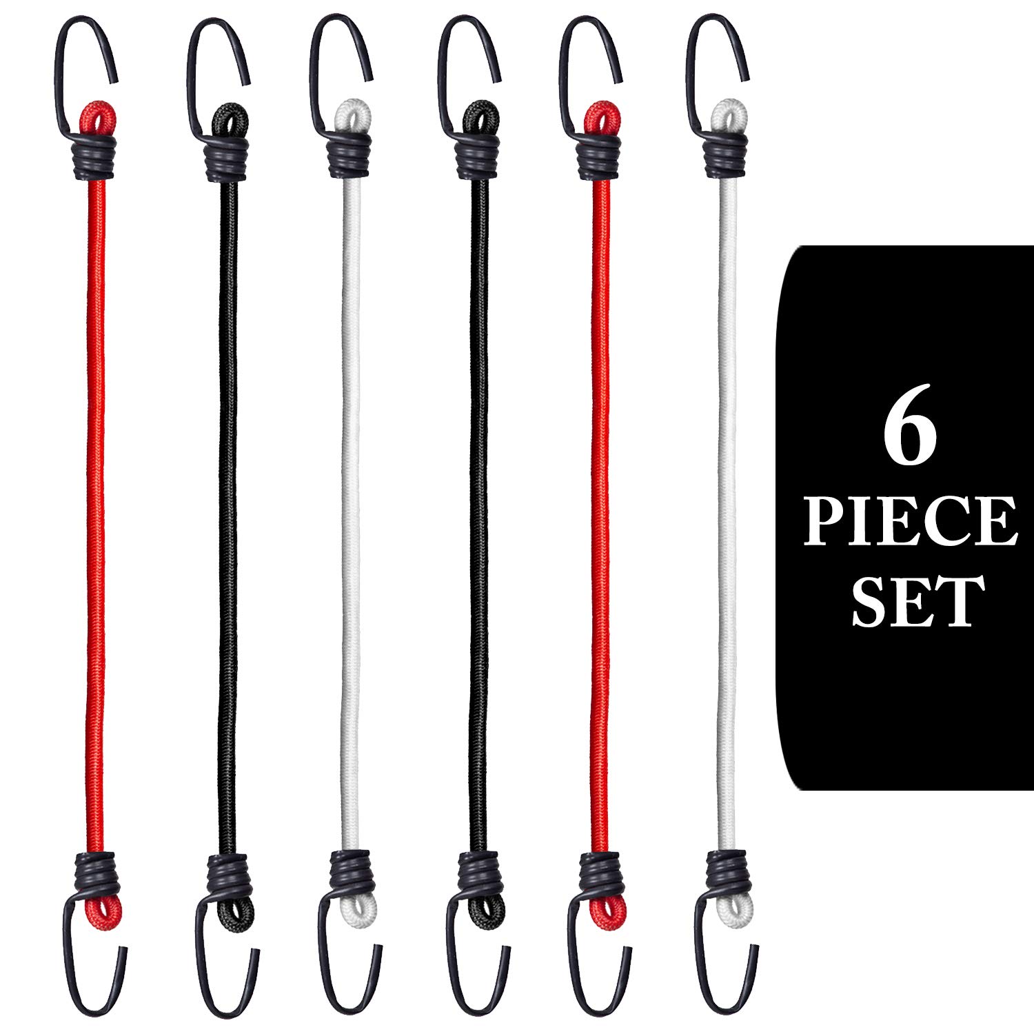 High Strength Elastic Bungee/Shock Cord Luggage Rope with Hook 4 Feet (Colour May Vary) – Set of 6 High Strength Elastic Bungee/Shock Cord Luggage Rope with Hook 4 Feet (Colour May Vary) – Set of 6