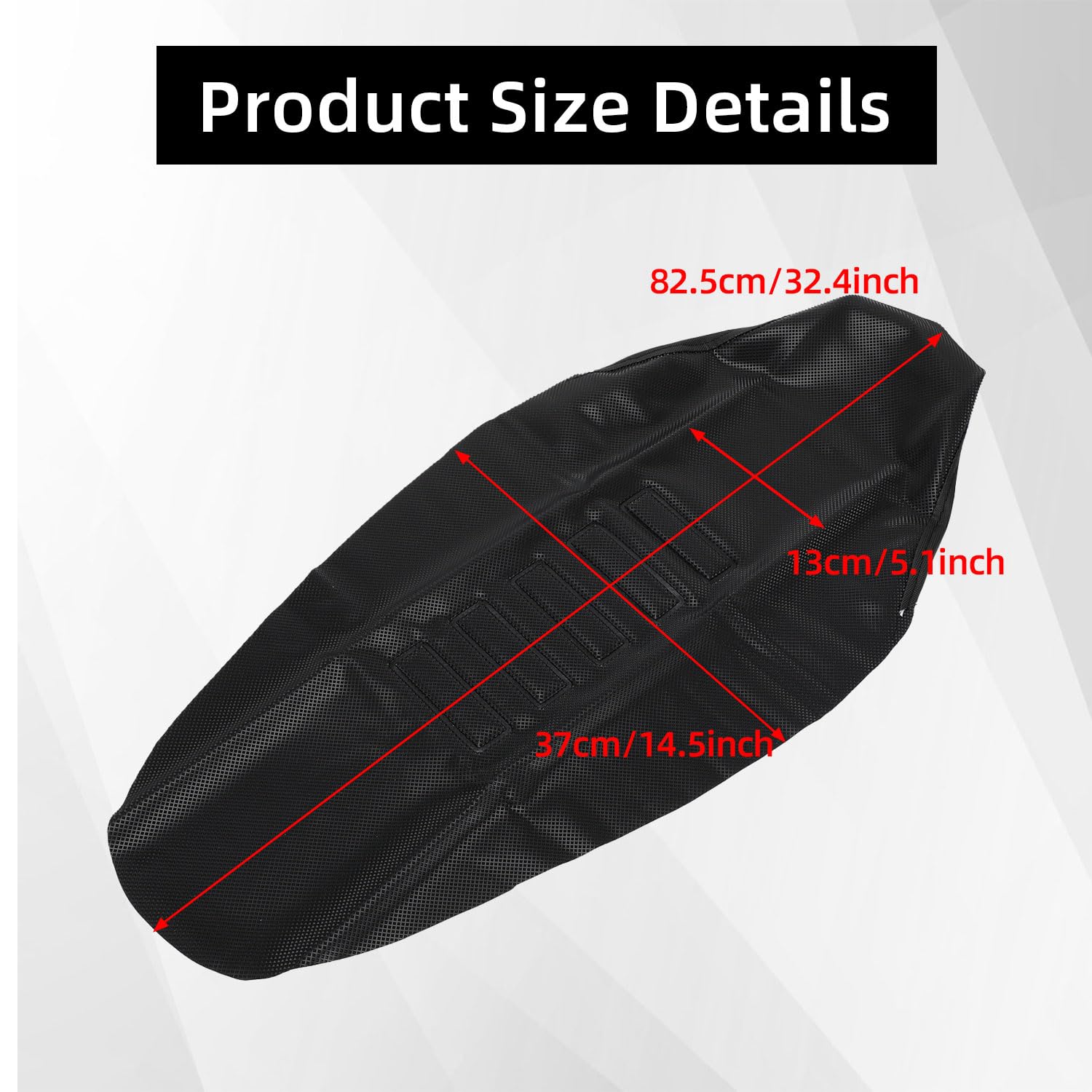 Coprisedile Moto Cross,Coprisedile Pinza Moto Gomma Morbida Impermeabile Universale per Motocross Dirt Bike Pit Bike-Nero