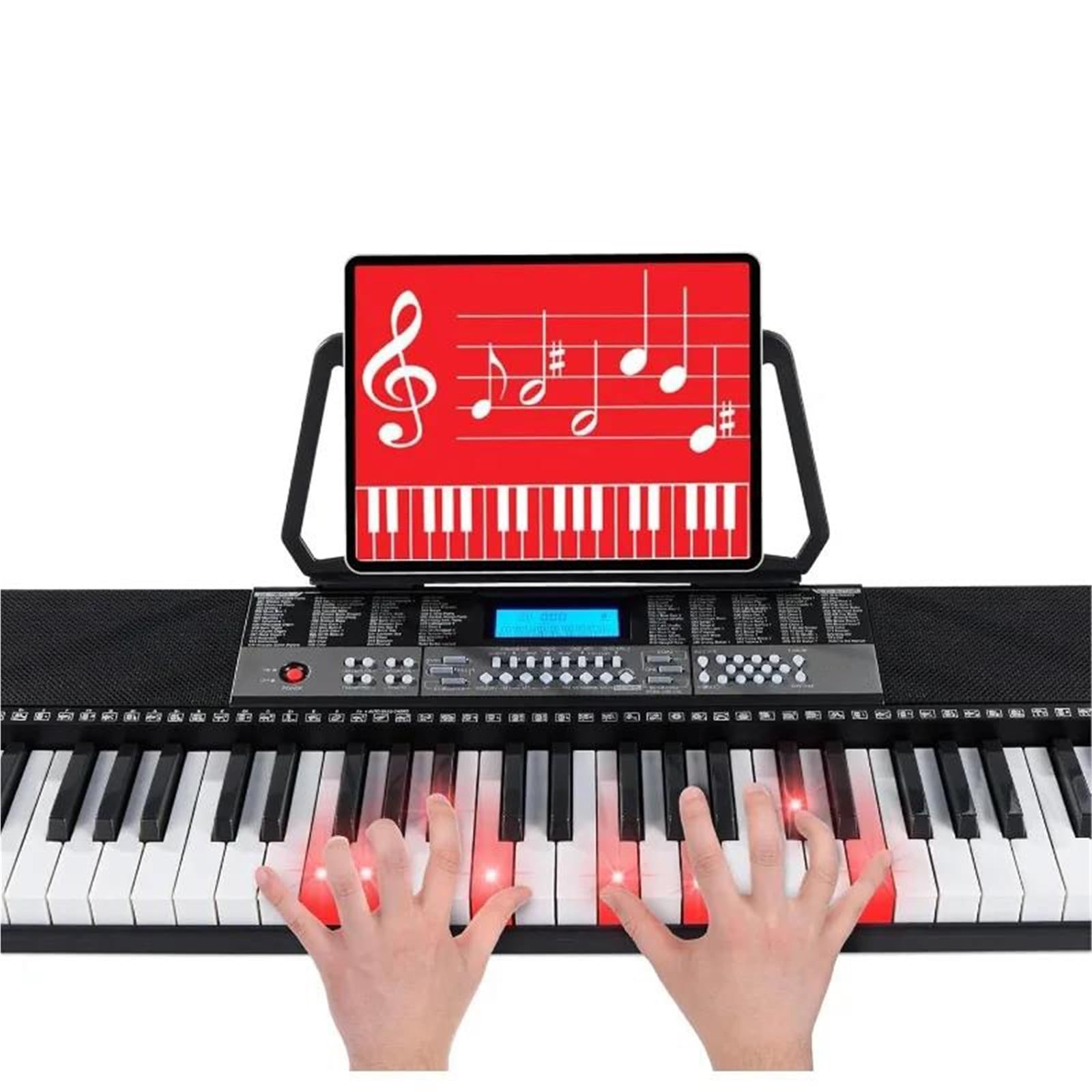 Pianoforte Elettronico Professionale Pianoforte Elettronico Portatile A 54 Tasti Con Schermo LCD E Supporto Per Spartiti Musicali