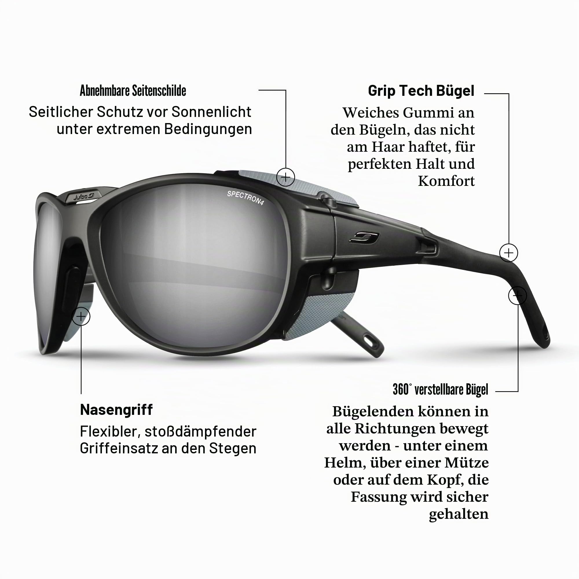 Julbo Damen und Herren EXPLORER 2.0 Sonnenbrille Bergsteigen, Wandern, Trekking, Segeln