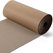 Corrugated Cardboard Roll 12 x 197 Inch Singleface Corrugated Paper Roll...