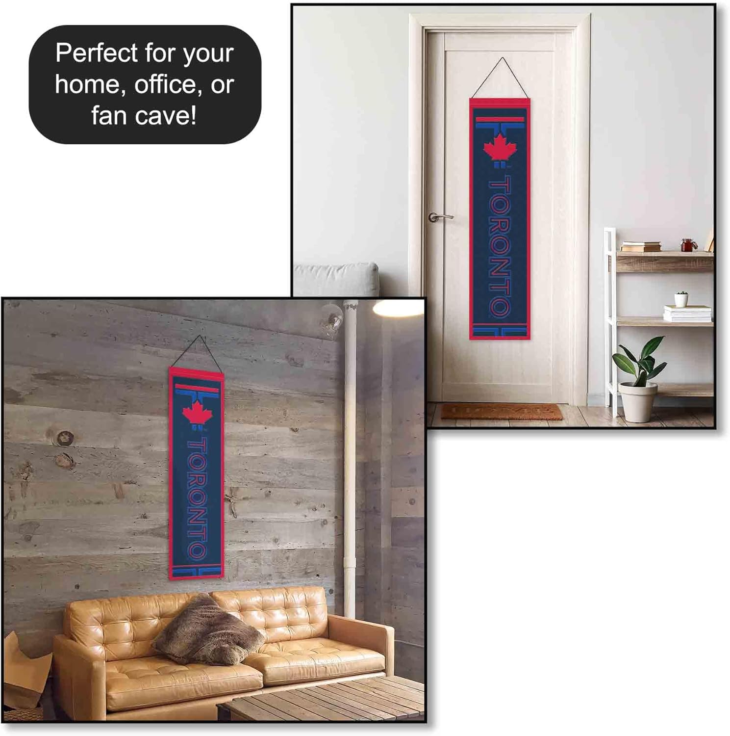 WinCraft Toronto Blue Jays City Edition 8x32 Inch Vertical Wool Embroidered Hanging Banner