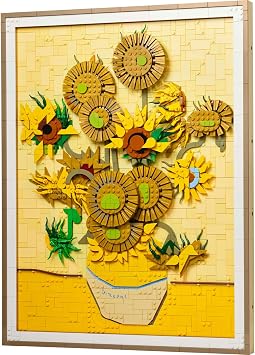 LEGO Art Vincent van Gogh – Sunflowers 31215 - Creative Decorative Model Making Set with Adjustable Petals for Adults, Gift Idea for Art-Loving Women and Men (2615 Pieces)