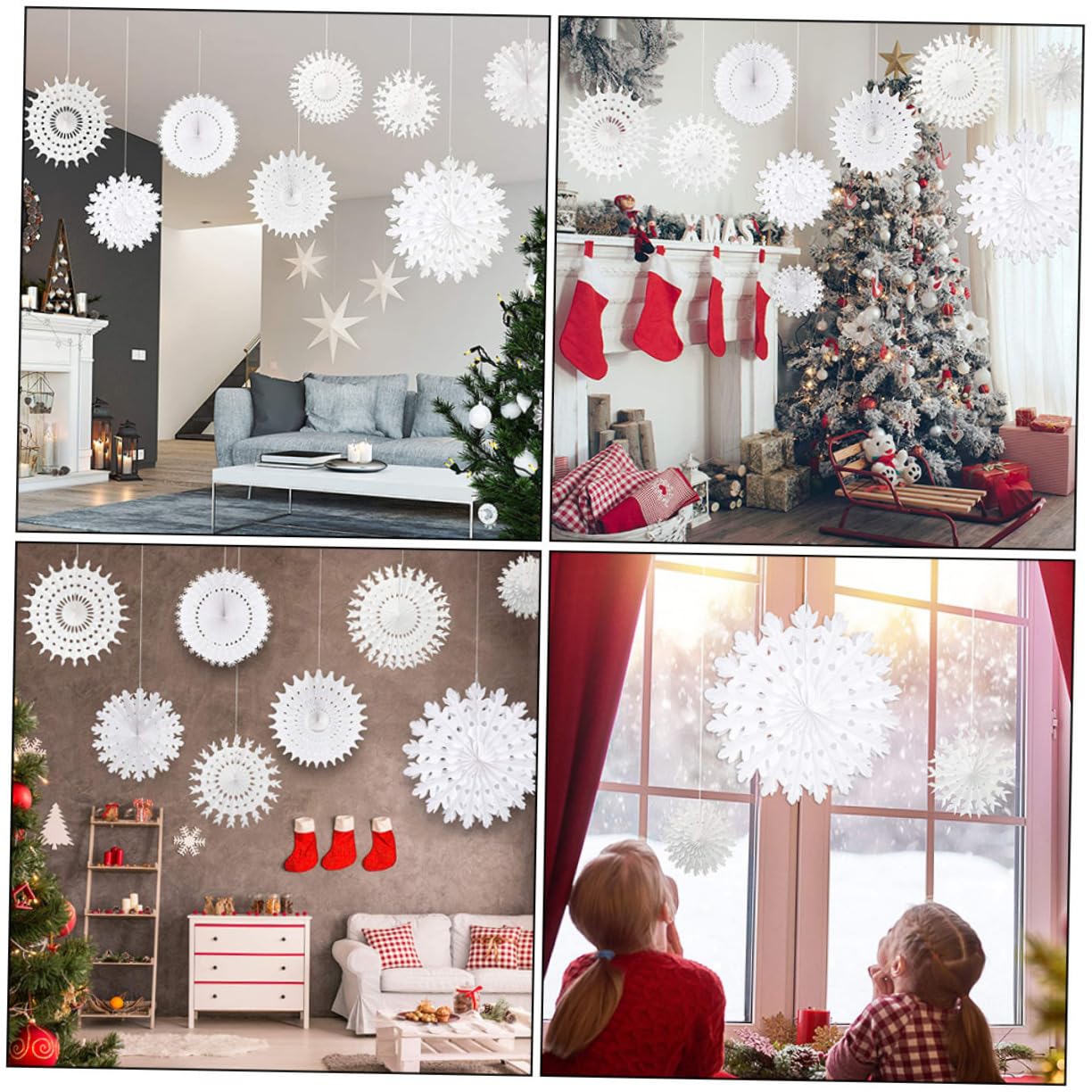 Cabilock 3 Juegos Decoración de Fiesta de Guirnaldas y Colgantes para Cumpleaños y Fiestas de Invierno