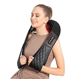 Shiatsu Neck and Back Massager with Heat, Electric Deep Tissue 4D Kneading Massage Pillow for Shoulder, Leg, Body Muscle Pain Relief - Best Gifts for Women Men Mom Dad