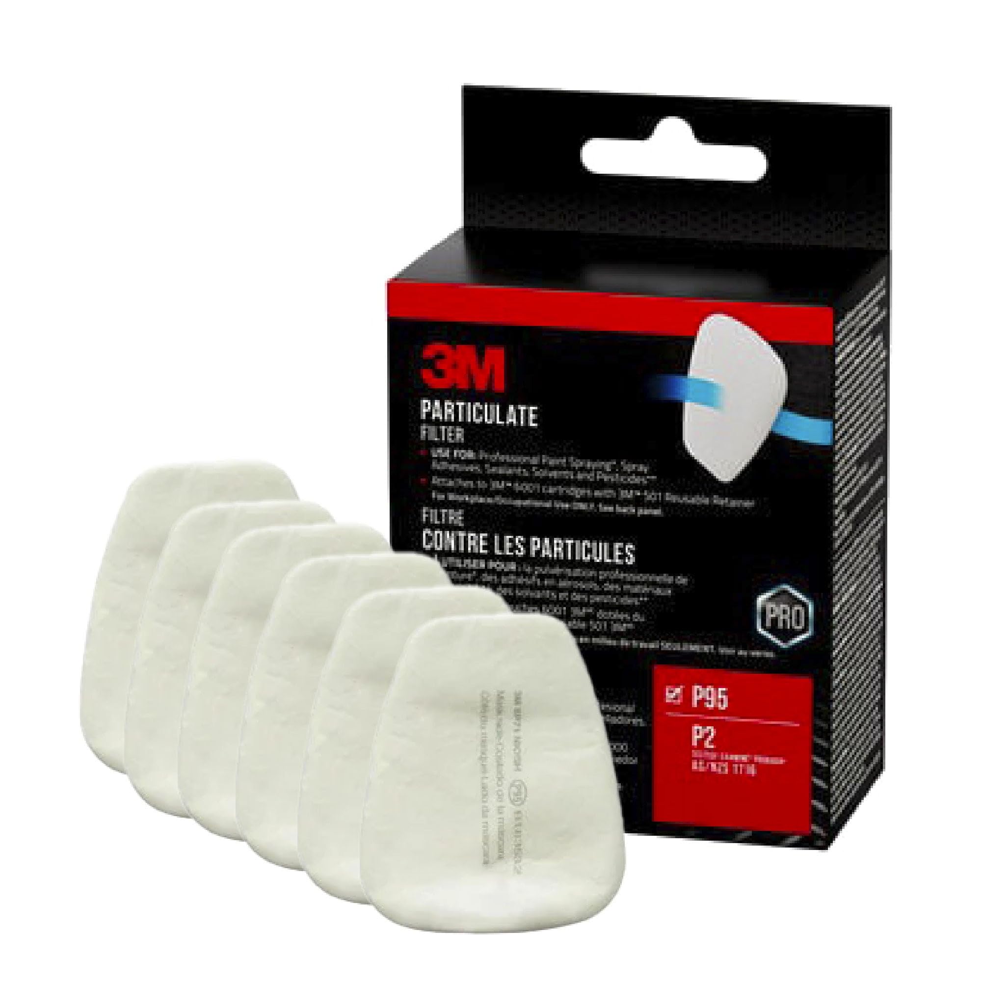 Filtro de partículas P95 de alta eficiencia 3M serie 6000 que facilita la respiración