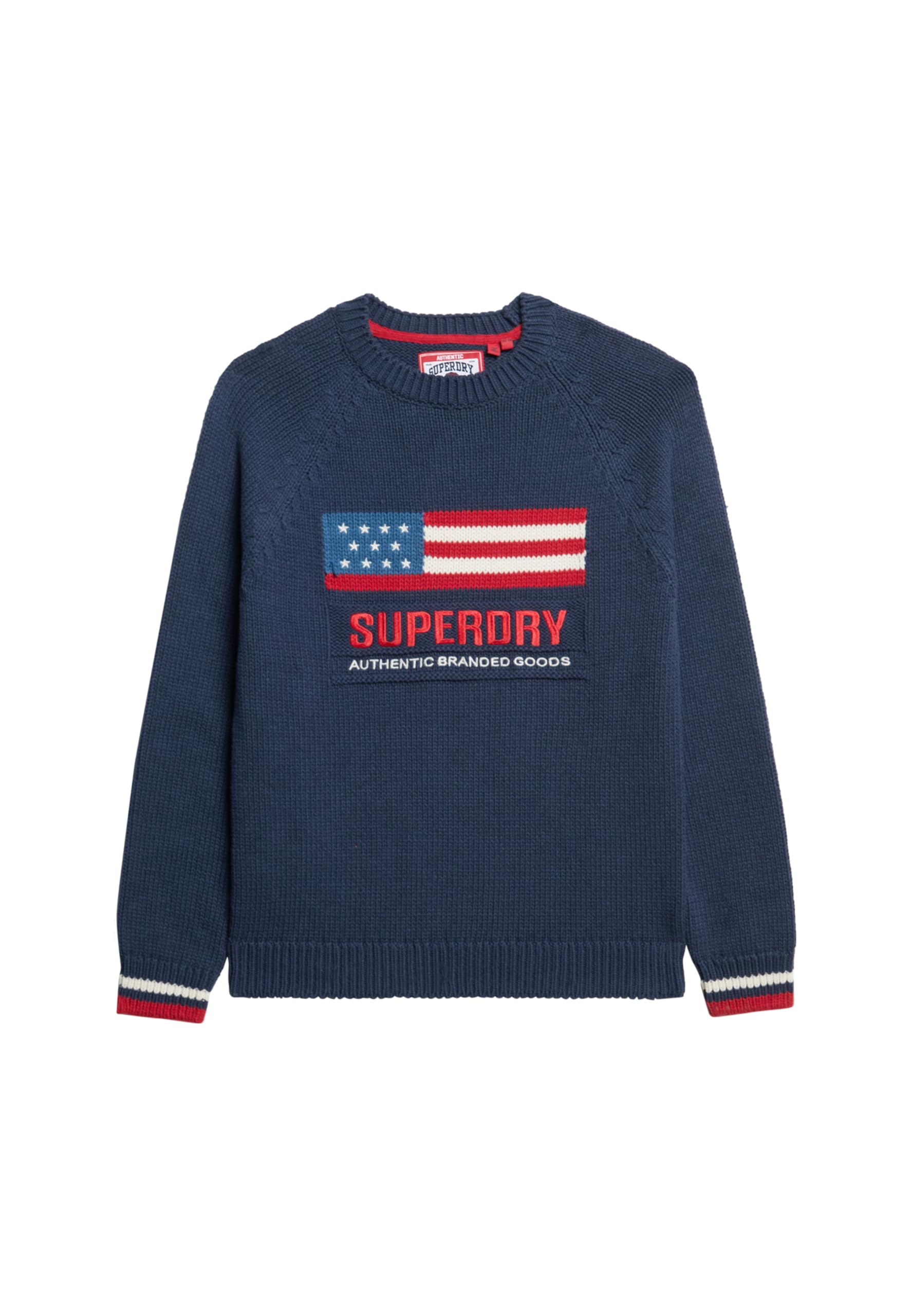 Superdry Women's Bleu Crew-Neck Sweater Americana