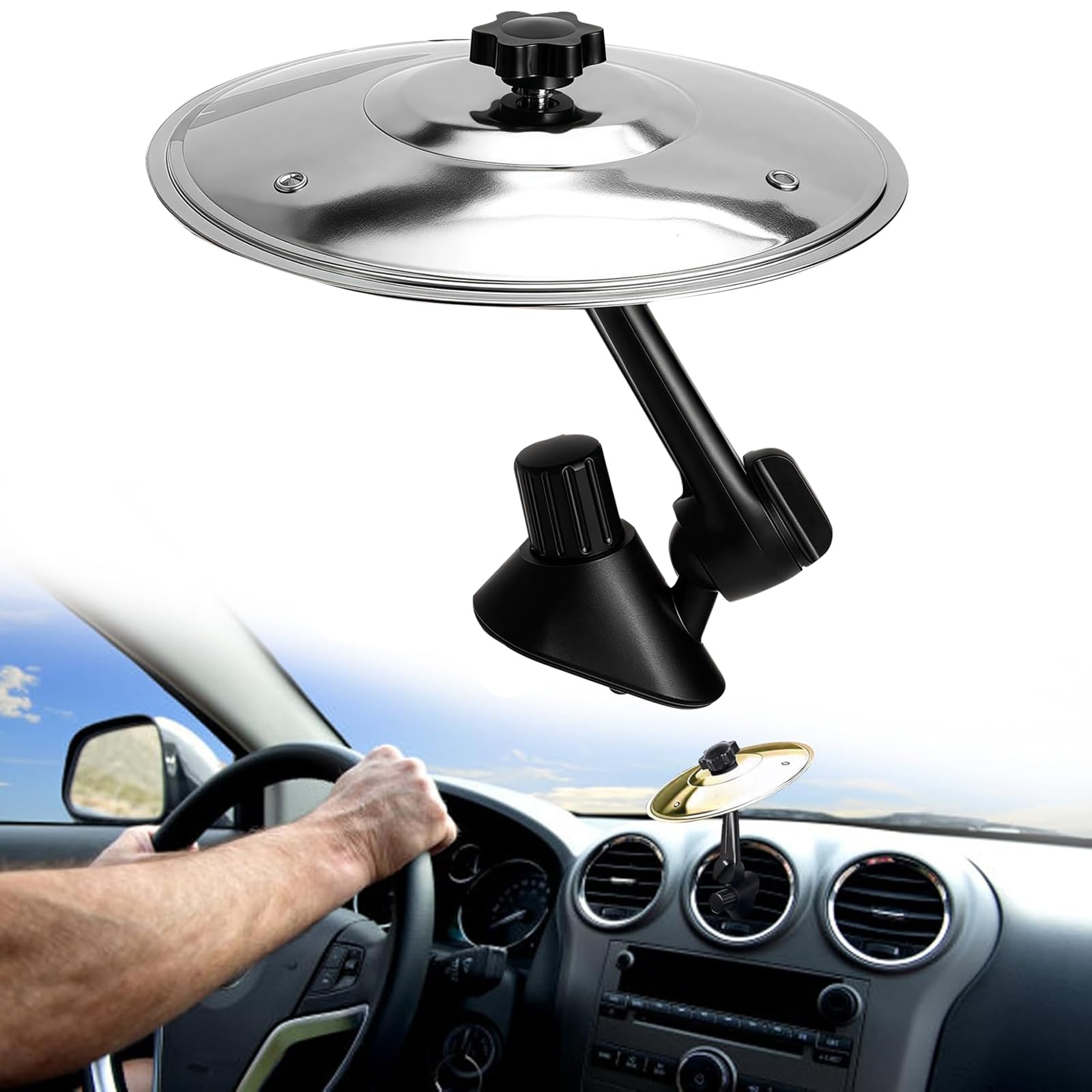 Mini Cymbale De Voiture à Fixer Sur Ventilation - Jouet Musical, Percussion Pour Tableau De Bord
