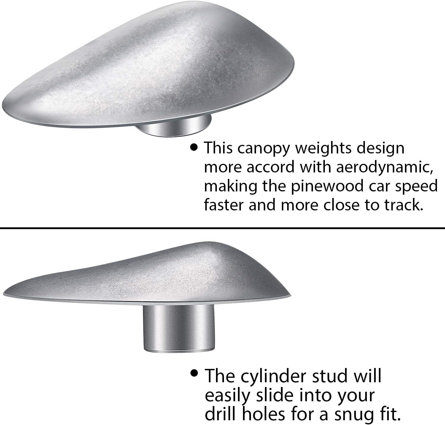 Gejoy 2.5 Ounce Incremental Car Canopy Weights Tungsten Weight Car Weights(Silver)