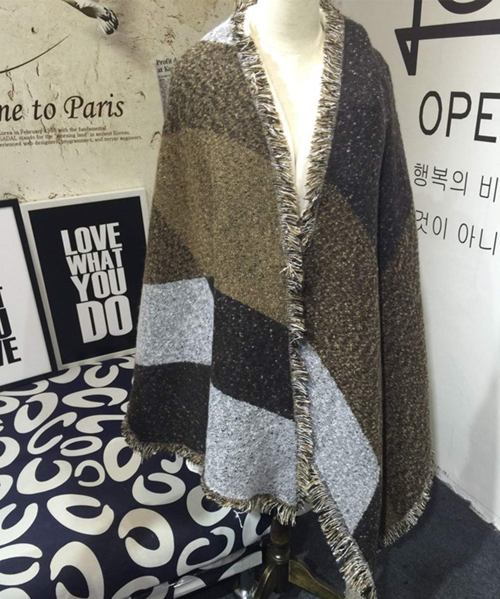 JFAN Sciarpa Donna Foulard Plaid Stola Donna Tartan Grande Scialle Abbigliamento Invernali per Moda