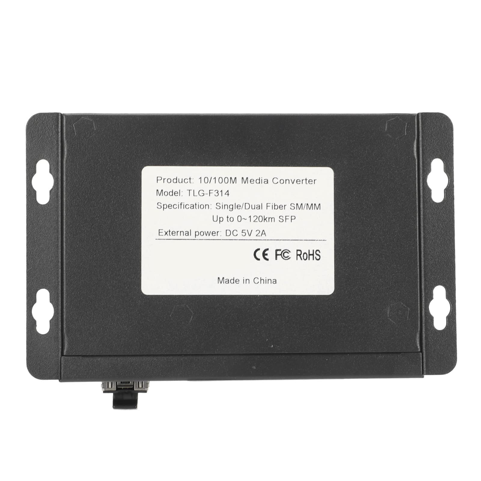 Septpenta Convertisseur de Média Fibre SFP, Émetteur Récepteur Fibre Ethernet À Transmission Efficace, 1 Port Optique 4 Ports Électriques Jusqu'À 120 Km Commutateur Fibre Ethernet Port RJ45(UE)