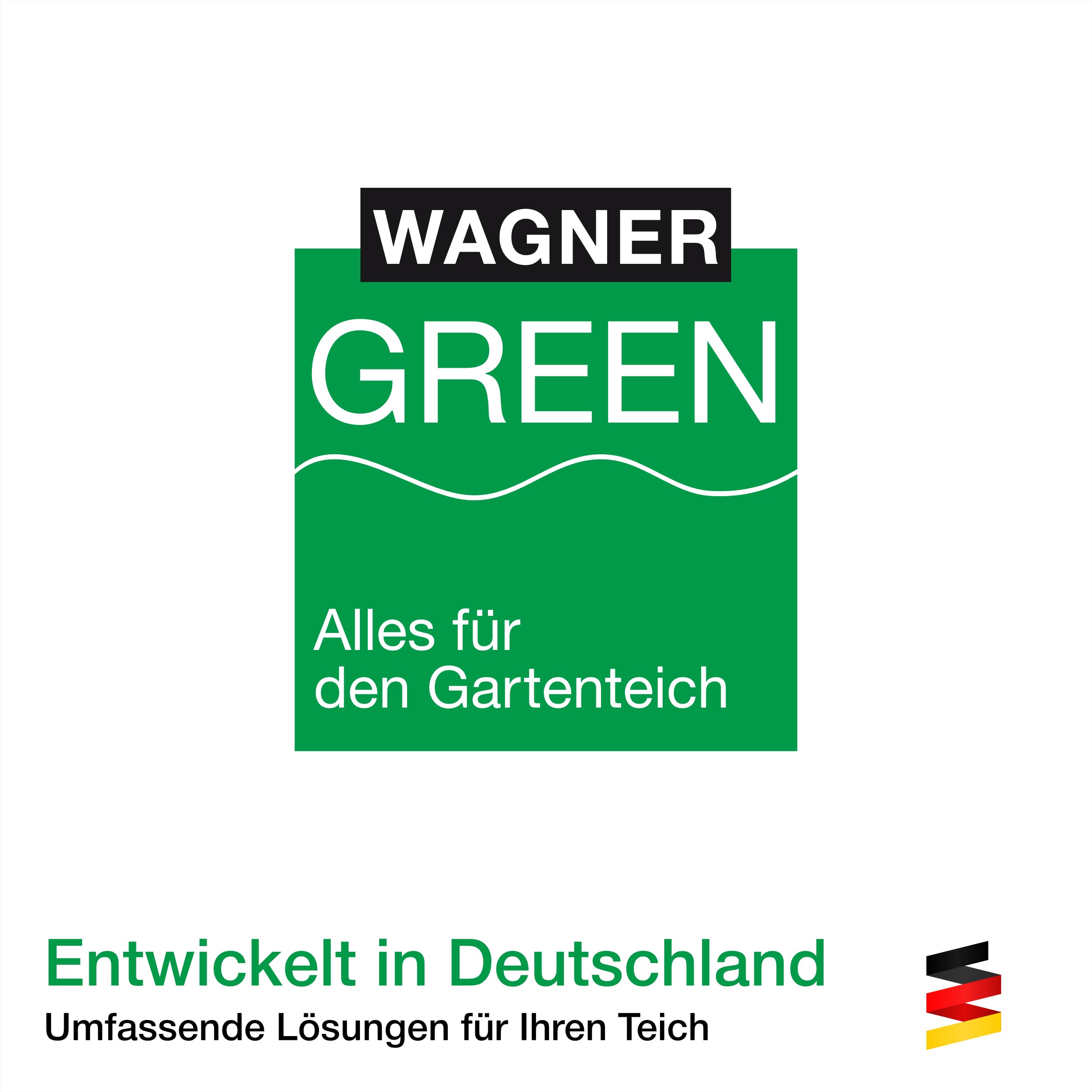 Wagner Green UVC Tauchstrahler (75 Watt) 3-tgl. Bausatz mit Betriebsstundenzähler, UV-C Teichklärer Lampe Gartenteich Koiteich Filter zur Entkeimung und Algenvernichter