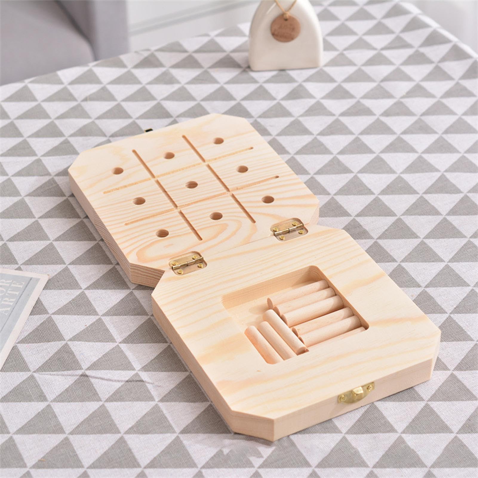 Tablero de Clavijas de Madera para Entrenador de Velocidad de Reacción, 9 Agujeros para Motricidad Fina y Coordinación Mano-Ojo