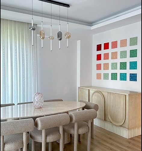 Miniatura 4 de Plum 3D Plaster Relief Wall Sculpture Tiles  Acrylic, MDF Wood, Mixed Media, Abstract, Modern Design, Mix and Match (Dusty Pink)