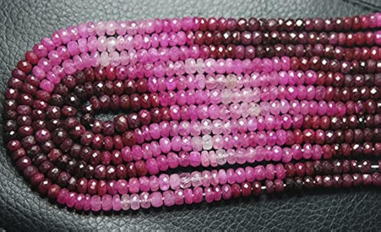 Rubis naturel en fil de perles rondelles pour façonner un cadeau de joaillerie unique