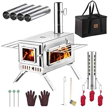 新品 多機能 グリル 薪ストーブ 2面耐熱ガラス窓 コンパクト 煙突・ケース付 Amazon.co.jp: UPF 薪ストーブ 新昇級 1台2役 バーベキュー