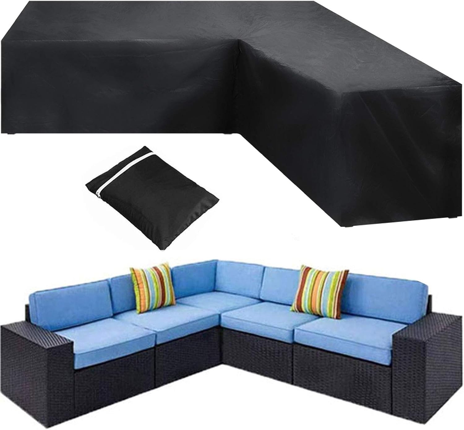 HSGAV L Form Abdeckung Lounge Sofa, Schutzhülle für Ecksofa, Abdeckung