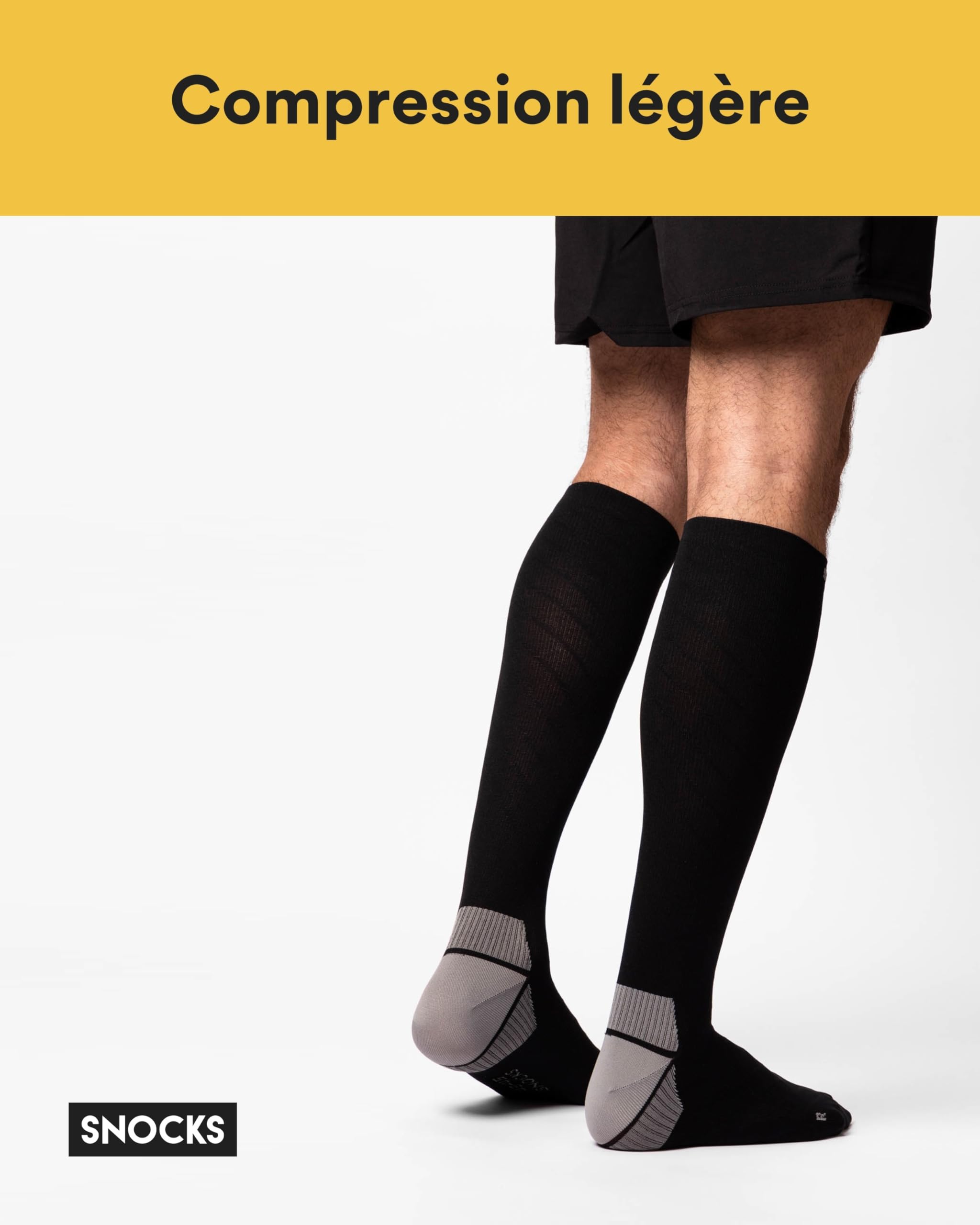 Snocks Chaussettes de Contention pour Femme et Homme - Idéales pour le sport, le tennis et les soins personnels : Chaussettes de Compression de Running pour Homme. Bas de Contention pour Femme