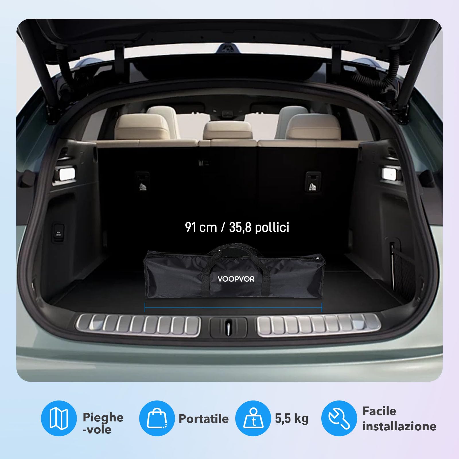 Schermo per proiettore da esterno con treppiede da 150 pollici: schermo portatile 16:9 4K HD, schermo cinematografico per interni/esterni, con borsa per il trasporto e supporto regolabile in